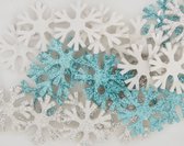 3D Foam Sneeuwvlok Stickers met Glitters | Winter Stickers 3D | Knutselen Meisjes | Knutselen Volwassenen | Kaarten Maken | Knutselen | 3D Stickers | Sneeuwvlokken Stickers | Sneeuwvlokken Wit, Zilver en Blauw | Knutselen Kinderen | Hobbystickers