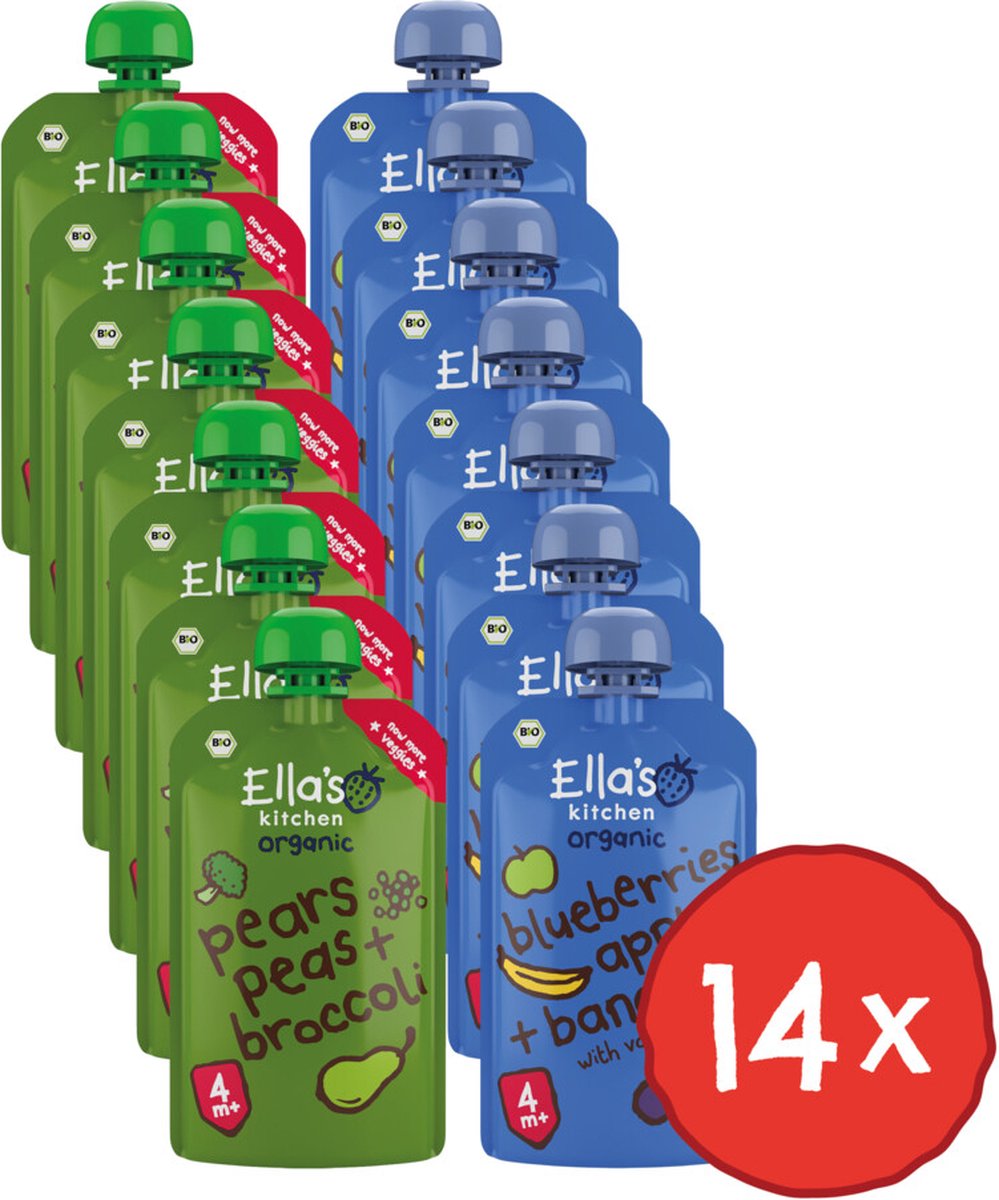 Goedkoopste Ella's kitchen 14 stuks Knijpzakjes 4 m Pakket
