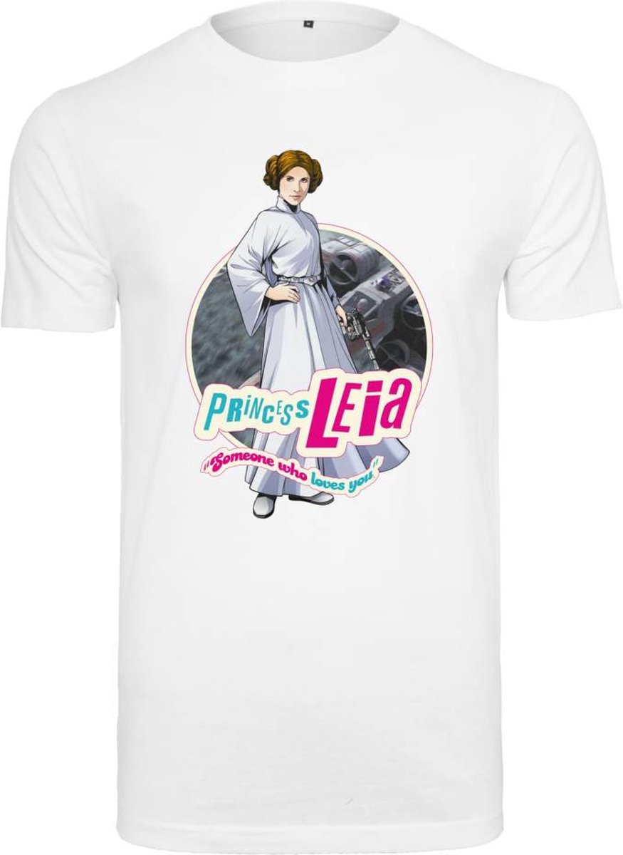 Merchcode Star Wars - Leia Logo Heren T-shirt - L - Wit