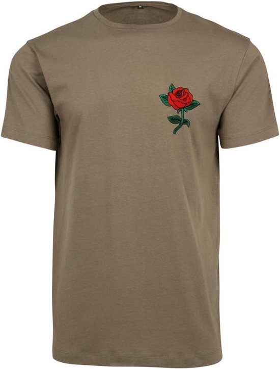 Mister Tee - Rose Heren T-shirt - S - Olijfgroen