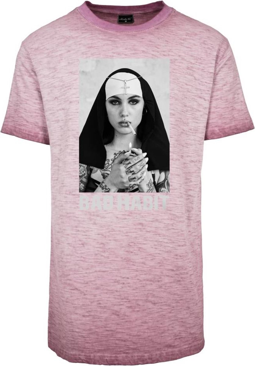 Mister Tee Heren Tshirt -XL- Bad Habit Rood