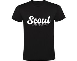 Seoul Coordinaten Heren T-shirt | Zuid Korea | Zuid-Korea | Vakantie | Shirt