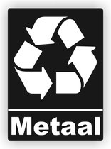 Metaal ijzer afval recycling sticker