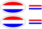 Nederlandse vlag, auto sticker set.