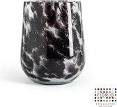 Design Vaas Dali Scissors - Fidrio GRANITO - glas, mondgeblazen bloemenvaas - diameter 18,5 cm hoogte 26,5 cm