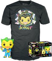 DC Comics Batman Joker Exclusieve POP & T-shirt Set - Blacklight Zwart (Maat: XL)