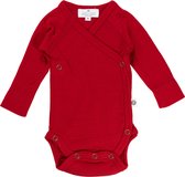 Wollen Overslagromper lange mouw – Merinowol - Savvy Red- 68