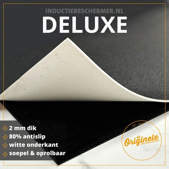 Protection induction 90x52 - plaque de recouvrement tapis induction - Dietrix Protection plaque de cuisson - DELUXE - Wit - Sable