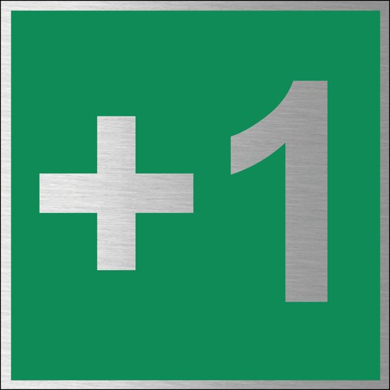 Targa Quadrata VSafety First Aid, Segnale Di Primo Soccorso, 150x150 Mm, Plastica Rigida 1 Mm, Conforme EN ISO 7010