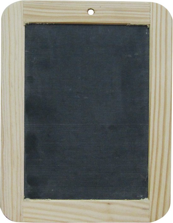 Krijtbord / lei met houten rand buitenmaat 14,7 x 19,1cm | bol.com