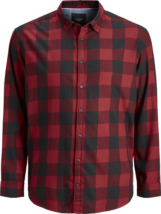 JACK&JONES PLUS JJEGINGHAM TWILL SHIRT L/S PS NOOS Heren