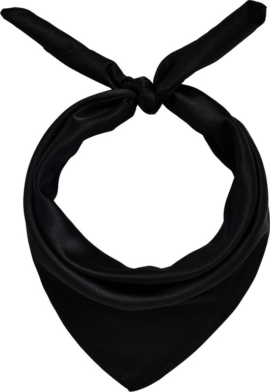 Emilie Scarves - sjaal - satijn - zwart - vierkant 60*60 cm