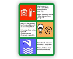 Jerma - Instructie sticker - Energie bezuiniging