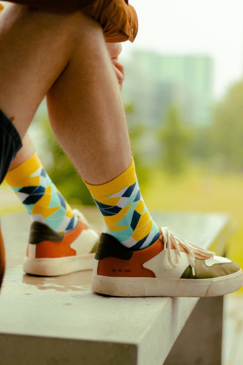 Puzzles Sok | Puzzlesok | Geosok | Geometrie sok | Wiskundesok | Multi-color | Herensokken en damessokken | Leuke, grappig sokken | Funny socks that make you happy | Sock & Sock