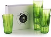 Buddy´s Bar - Set van 6 hoogwaardige 0,5 liter Tritan kunststof drinkglazen, BPA-vrij, kristalglas-look, onbreekbare herbruikbare en vaatwasmachinebestendig, 500 ml, groen
