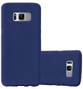 Cadorabo Hoesje geschikt voor Samsung Galaxy S8 PLUS in FROST DONKER BLAUW - Beschermhoes gemaakt van flexibel TPU silicone Case Cover