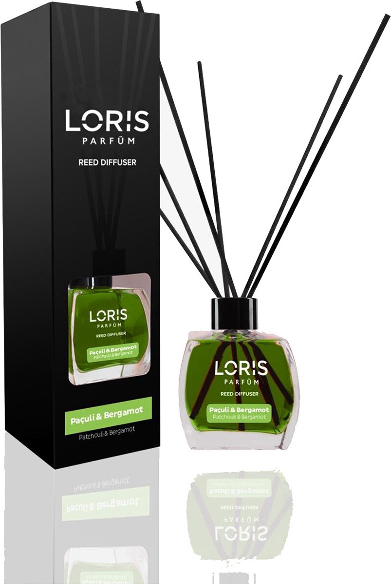 LORIS - Parfum - Geurstokjes - Huisgeur - Huisparfum - Patchouli & Bergamot - 120ml