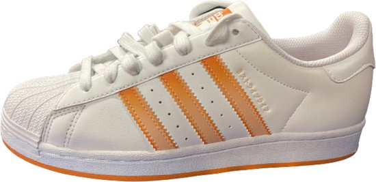 Chaussures Adidas Superstar Homme Cloud White / Orange Rush taille 40 | bol