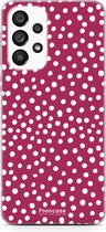 Samsung Galaxy A52 / A52s hoesje TPU Soft Case - Back Cover - POLKA / Stipjes / Stippen / Rood