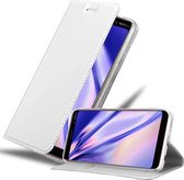 Cadorabo Hoesje geschikt voor Nokia 7 PLUS in CLASSY ZILVER - Beschermhoes met magnetische sluiting, standfunctie en kaartvakje Book Case Cover Etui