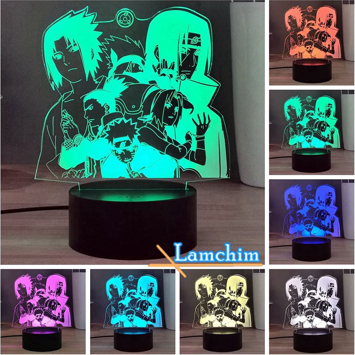 Flightmode- Anime 3D-lamp, Manga-figuur LED-bureaulamp, Uchiha Itachi ...