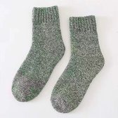 Wollen sokken - Huissokken - Winter sokken - One size - Groen