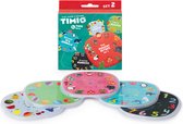 TIMIO Disk Set # 2: 5 Audio-Discs voor de TIMIO Player | Leer Getallen, 96 Kinderliedjes Vol. 2, Zeedieren, Vormen, Fruit | Alles in 8 Talen | Leerspeelgoed van 2 - 6 Jaar