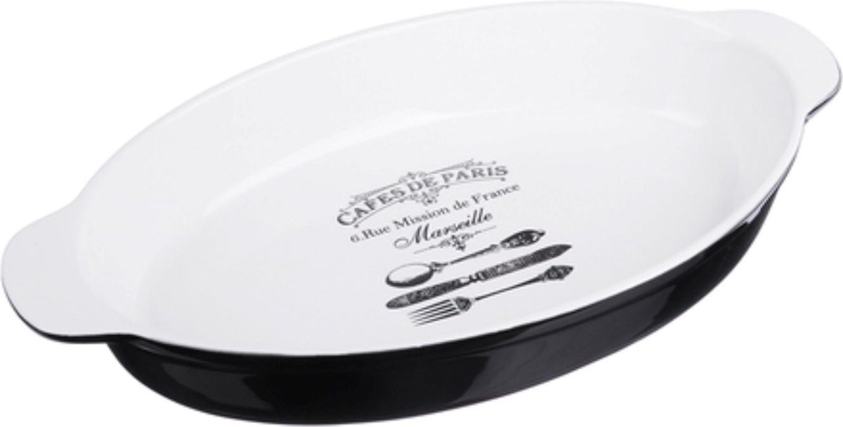 Millimi Cafes de Paris Ovenschaal - Saladeschaal - 35,5 x 20 cm