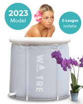 Bain de siège WOTRE® - Seau de bain - Méthode Wim Hof - Bain de siège pour adultes - Baignoire mobile - Grijs - 180L