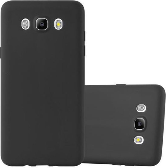 Coque Cadorabo pour Samsung Galaxy J7 2016 en CANDY BLACK - Coque de protection en silicone TPU souple