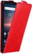 Cadorabo Hoesje geschikt voor Nokia 8 Sirocco in APPEL ROOD - Beschermhoes in flip design Case Cover met magnetische sluiting