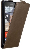 Cadorabo Hoesje geschikt voor Nokia Lumia 640 in KOFFIE BRUIN - Beschermhoes in flip design Case Cover met magnetische sluiting