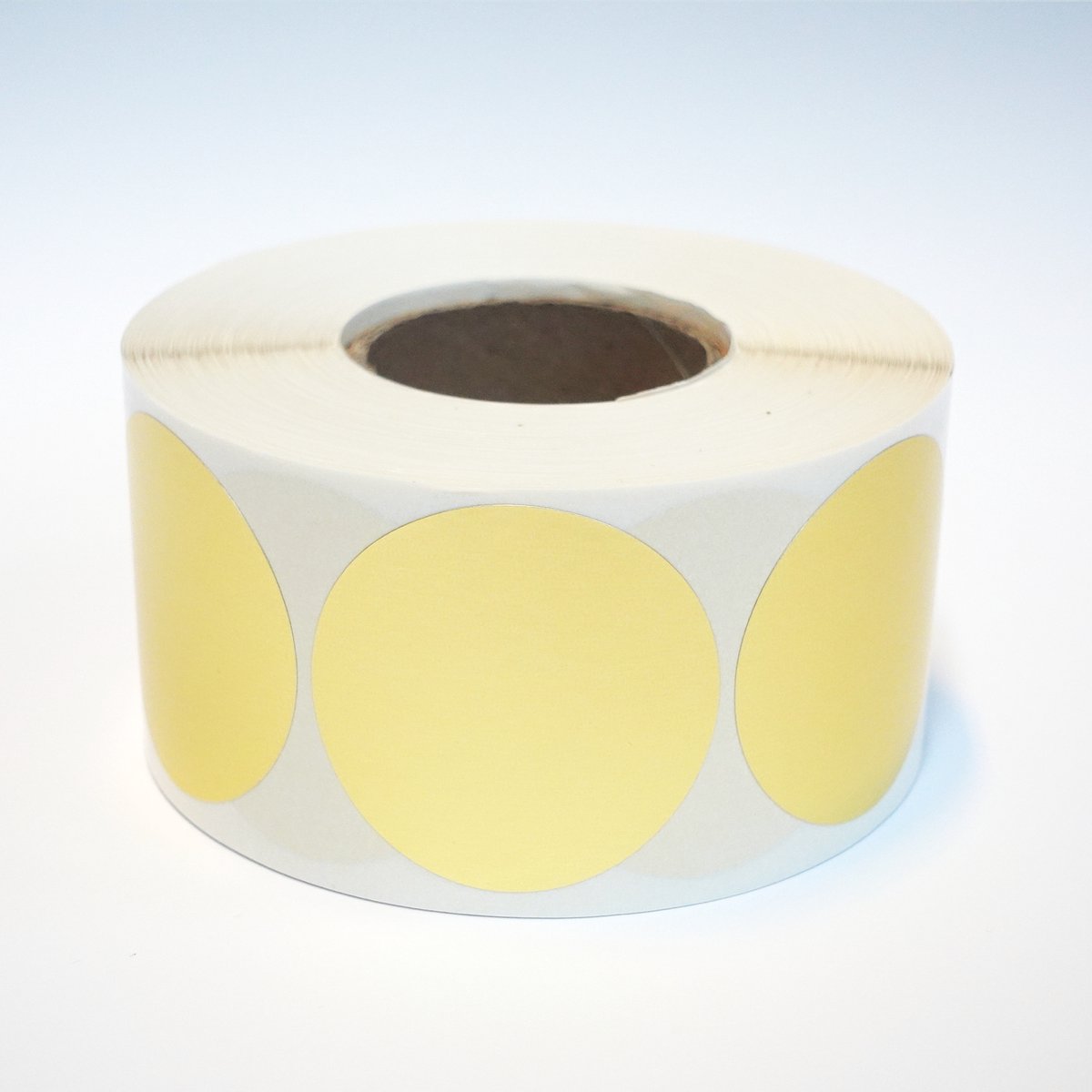 Blanco Stickers op rol 50mm rond - 1000 etiketten per rol - mat goud
