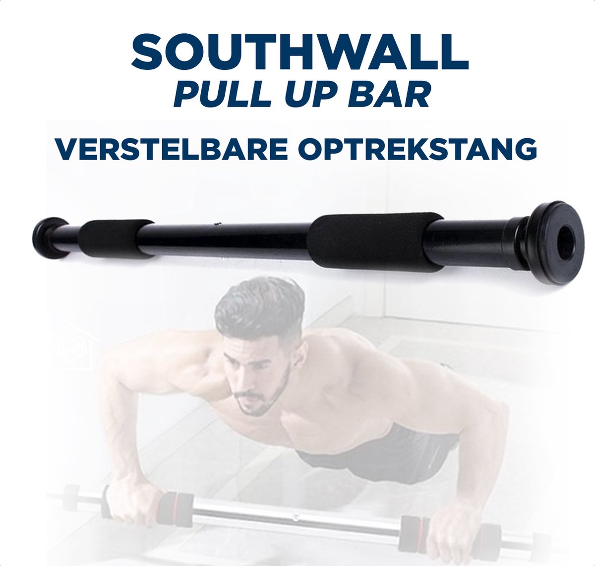 Stevige Houten Optrekstang Verstelbaar - 5 Hoogtestanden Tot 100 Cm - Voor Deurpost Of Tussen Muren
