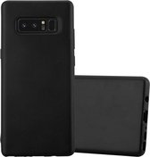 Cadorabo Hoesje geschikt voor Samsung Galaxy NOTE 8 in METALLIC ZWART - Beschermhoes gemaakt van flexibel TPU silicone Case Cover
