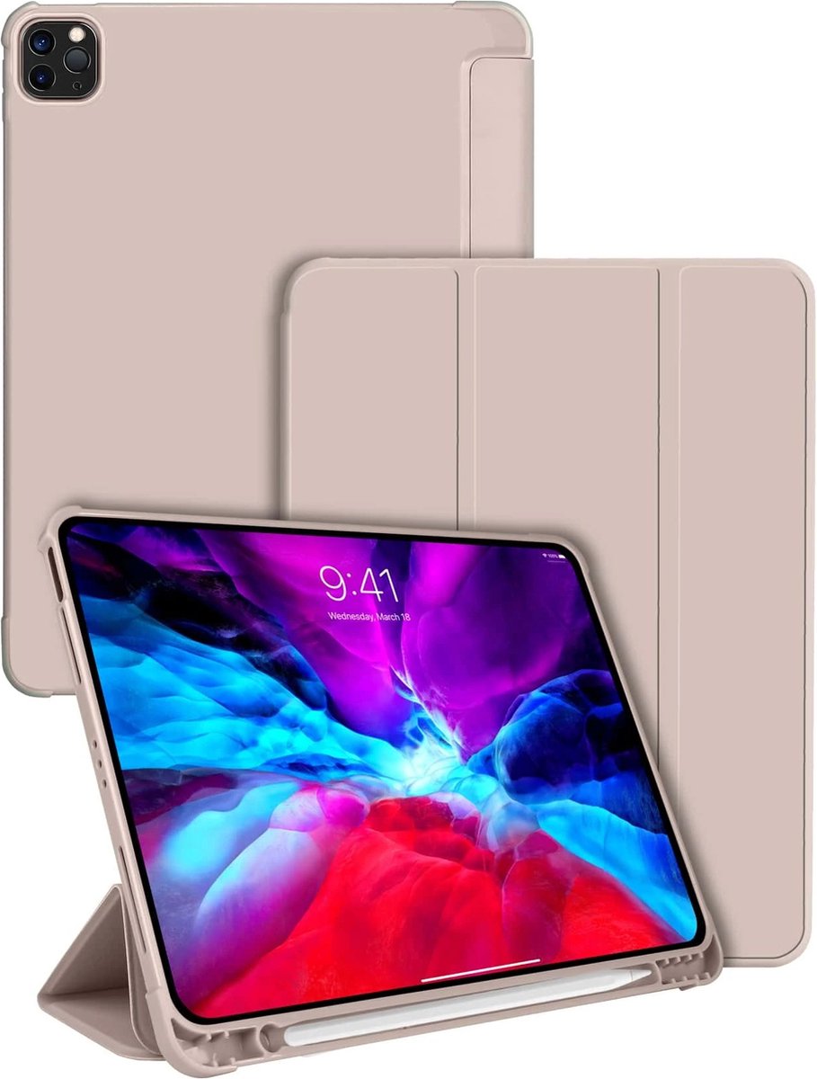 Opvouwbare ipad Case - Ipad case - geschikt voor apple ipad case 8th 10.2 - ipad hoesje - tablet hoesje - ipad hoes - opvouwbaar