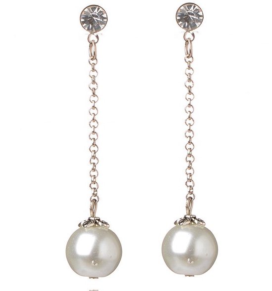 Lovely Bumble Bee parel oorbellen in goud