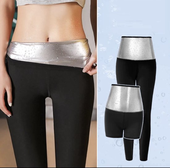 Femmes Thermo Body Shaper Minceur Pantalon Argent Revêtement Perte De Poids  Taille