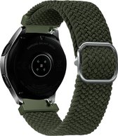 Strap-it Smartwatch bandje 20mm - geweven / gevlochten nylon bandje geschikt voor Polar Ignite / Ignite 2 / 3 / Unite / Pacer - Amazfit Bip / GTS / GTR 42mm - Huawei watch GT 2 42mm / GT 3 42mm / GT 3 Pro 43mm - groen