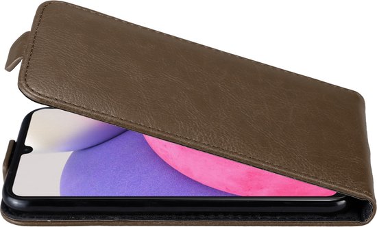 Coque Cadorabo pour Samsung Galaxy A33 5G en COFFEE BROWN - Coque de protection au design rabattable avec fermeture magnétique
