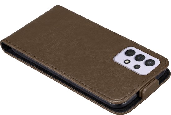 Coque Cadorabo pour Samsung Galaxy A33 5G en COFFEE BROWN - Coque de protection au design rabattable avec fermeture magnétique