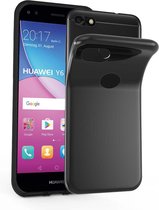 Cadorabo Hoesje voor Huawei Y6 PRO 2017 in ZWART - Beschermhoes gemaakt van flexibel TPU Silicone Case Cover