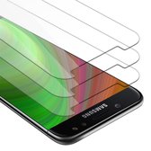 Cadorabo 3x Screenprotector geschikt voor Samsung Galaxy J7 2017 - Beschermende Pantser Film in KRISTALHELDER - Getemperd (Tempered) Display beschermend glas in 9H hardheid met 3D Touch