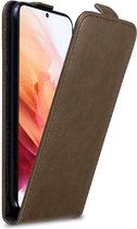 Cadorabo Hoesje geschikt voor Samsung Galaxy S21 5G in KOFFIE BRUIN - Beschermhoes in flip design Case Cover met magnetische sluiting