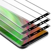 Cadorabo 3x Screenprotector geschikt voor Samsung Galaxy NOTE 9 Volledig scherm pantserfolie Beschermfolie in TRANSPARANT met ZWART - Getemperd (Tempered) Display beschermend glas in 9H hardheid met 3D Touch