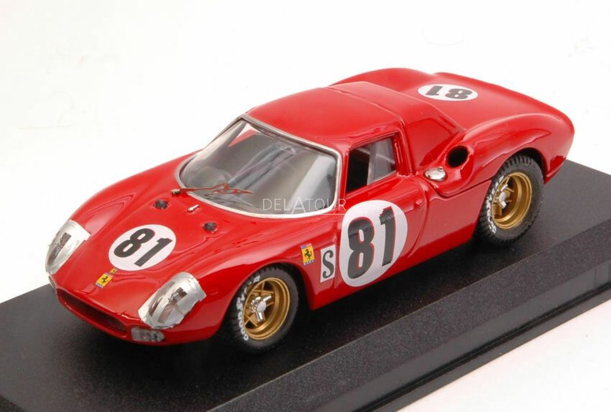 De 1:43 Diecast Modelcar van de Ferrari 250 LM #81 van Daytona van 1968. De coureurs waren Piper en Gregory. De fabrikant van het schaalmodel is Best Model. Dit model is alleen online beschikbaar