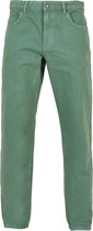 Urban Classics - Colored Loose Fit Jeans Broek rechte pijpen - Taille, 34 inch - Groen