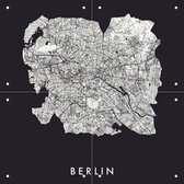 IXXI Berlin City Map black - Wanddecoratie - Grafisch Ontwerp - 40 x 40 cm