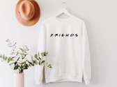 Lykke Friends Sweatshirt | Trui | Friends | Heren - Dames - Unisex | Wit | Maat M