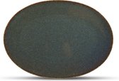 CIRRO assiette plate ovale 30 cm Vert multi (set / 4)